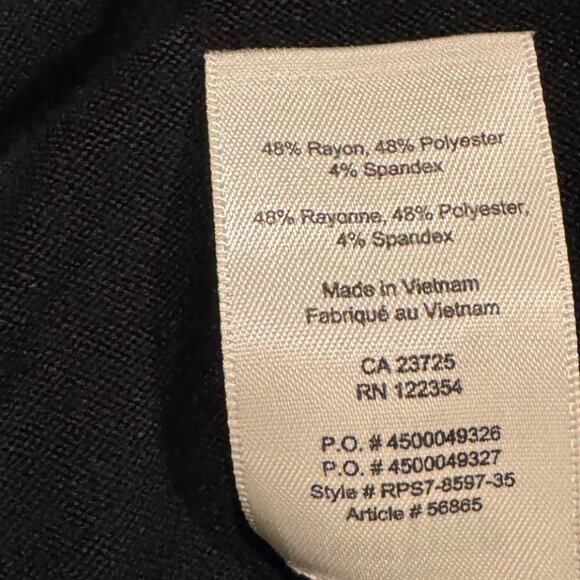 Wilfred Free Oversized Black Knit Tunic Sweater Dress Women's Size Large - Picture 9 of 12